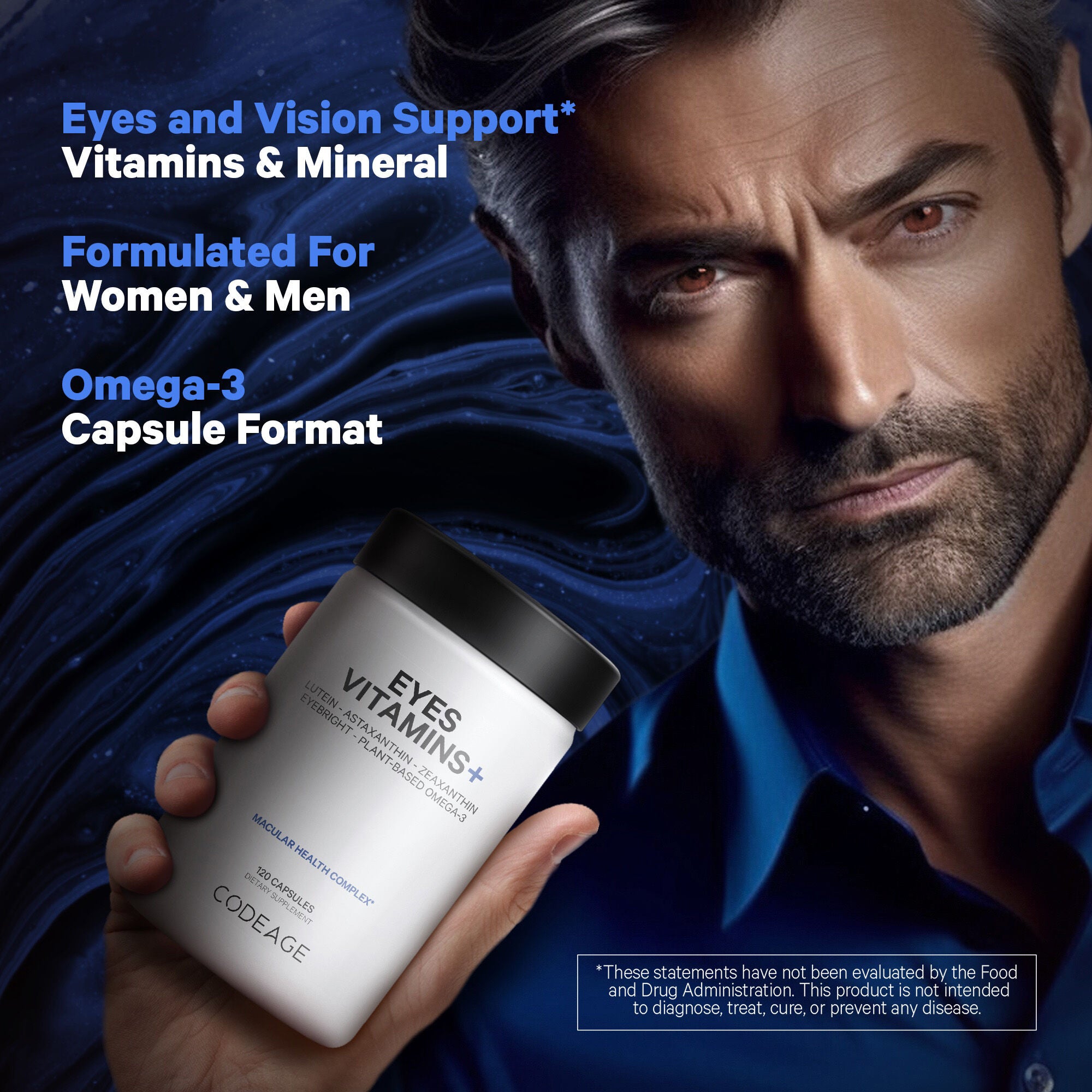 Eyes Vitamins+ Macular Health Complex - 120 Vegetable Capsules (60 Servings)  | GNC